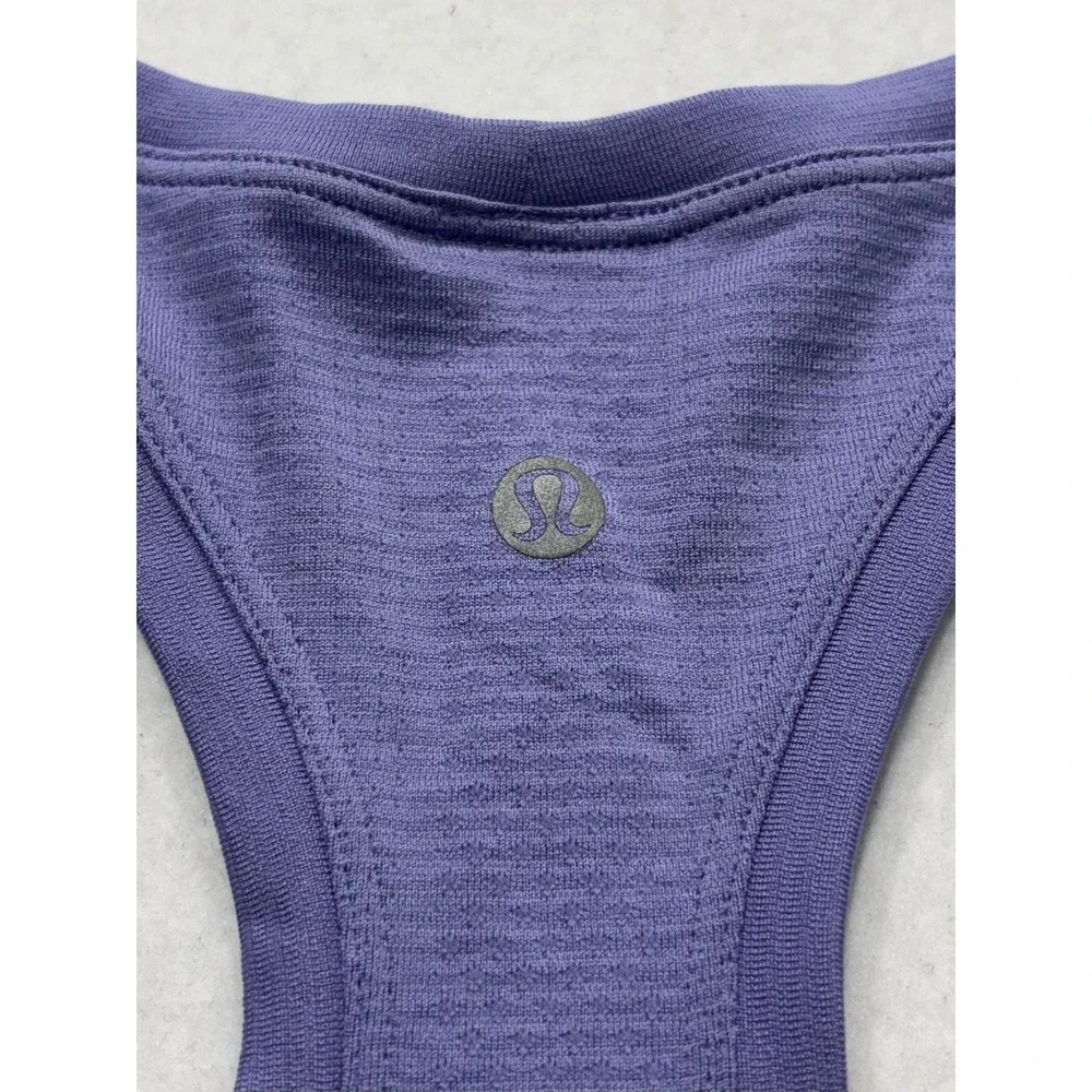 Lululemon Tank Womens Small Purple Racerback Seamless Knit Athletic Top